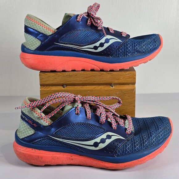 Saucony Women's Kineta Relay Running Shoe Blue/Pink, Size 9.5 - Picture 3 of 7